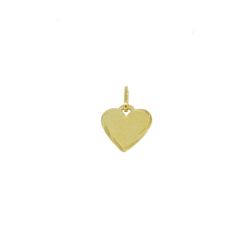 Pingente Cora��o Chapa em Ouro 18 Kilates - 25105